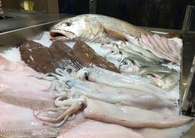 calamar y pescado